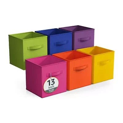 Sorbus 6 Pack 13 Inch Foldable Cubes With Handles Storage Cube