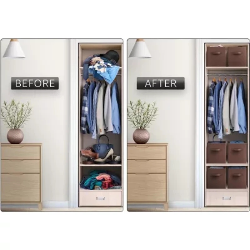 Sorbus 11" Foldable Fabric Storage Cube Bins With Handles Storage Cube