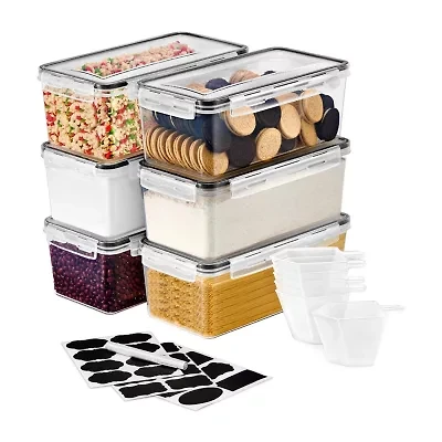 Sorbus Sorbus 6 Pack (108oz/13.5cups) Airtight Food Storage Containers - Four-Way Snap Lids Keeps Food Fresh - Store Cereal, Pasta, Flour And More 12-pc. Food Container