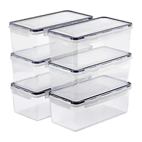 Sorbus Sorbus 6 Pack (108oz/13.5cups) Airtight Food Storage Containers - Four-Way Snap Lids Keeps Food Fresh - Store Cereal, Pasta, Flour And More 12-pc. Food Container