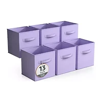 Sorbus 6 Pack 13" Foldable Cubes With Handles Storage Cube