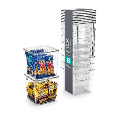 Sorbus Clear Small Plastic Bins 16-pc. Storage Bin