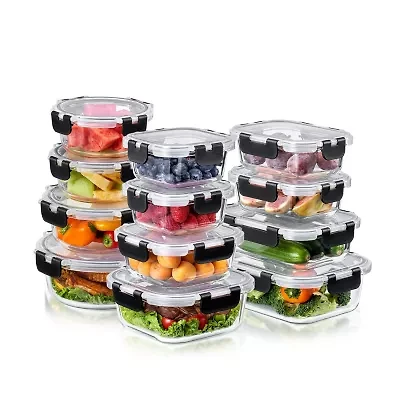 Sorbus Glass Food Airtight Storage With Lids 24-pc. Food Container