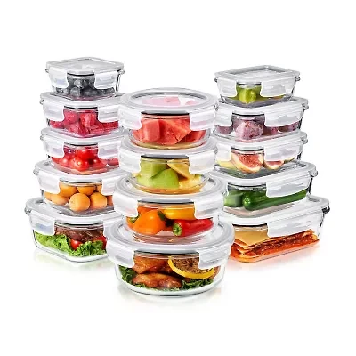 Sorbus -Piece Glass Food Storage Containers With Lids - Airtight, Microwave, Fridge, Dishwasher, Oven Safe, Bpa-Free, Stackable