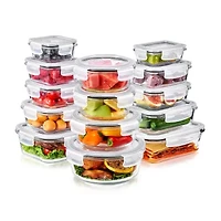 Sorbus -Piece Glass Food Storage Containers With Lids - Airtight, Microwave, Fridge, Dishwasher, Oven Safe, Bpa-Free, Stackable