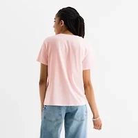 Clueless Boyfriend Tee Womens Crew Neck Short Sleeve Oversized Juniors Graphic T-Shirt