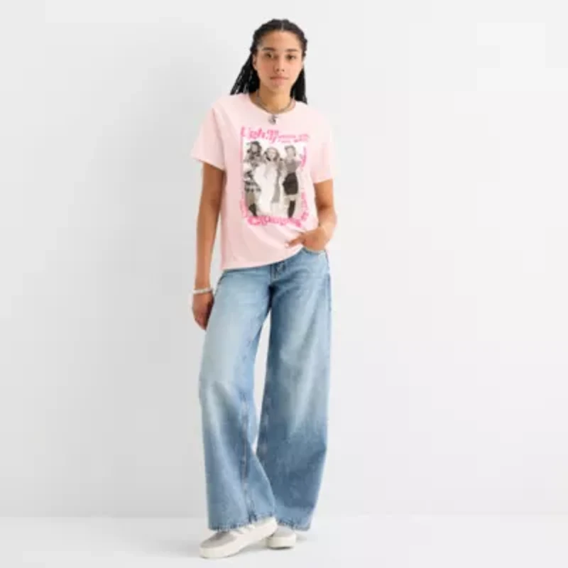 Clueless Boyfriend Tee Womens Crew Neck Short Sleeve Oversized Juniors Graphic T-Shirt