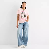 Clueless Boyfriend Tee Womens Crew Neck Short Sleeve Oversized Juniors Graphic T-Shirt