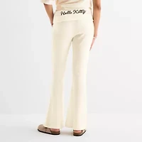 Grayson Threads, The Label Girls Night Fold Over Waistband Loose Legging Womens Juniors Wide Leg Mid Rise Hello Kitty Pull-On Pant