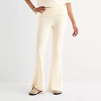 Grayson Threads, The Label Girls Night Fold Over Waistband Loose Legging Womens Juniors Wide Leg Mid Rise Hello Kitty Pull-On Pant