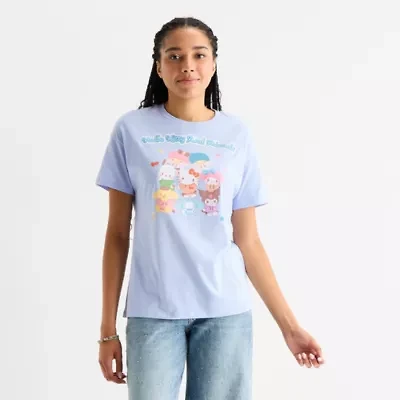 Sanrio Hello Kitty And Friends Boyfriend Tee Womens Crew Neck Short Sleeve Regular Fit Juniors Graphic T-Shirt