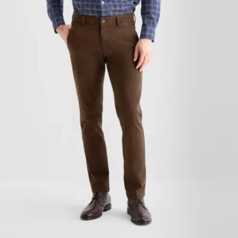 St. John's Bay Stretch Chino Mens Slim Fit Flat Front Pant