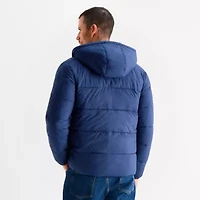 St. John's Bay Mens Hooded Water Resistant Midweight Puffer Jacket