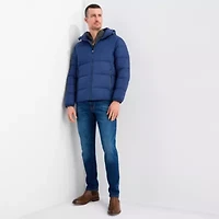 St. John's Bay Mens Hooded Water Resistant Midweight Puffer Jacket