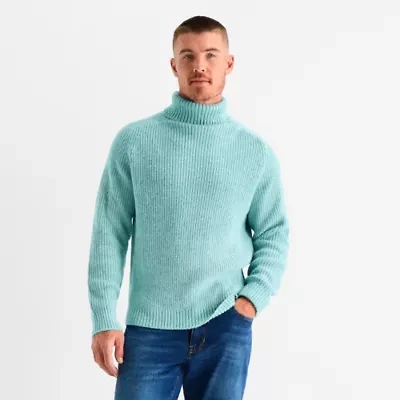 mutual weave Mens Turtleneck Long Sleeve Pullover Sweater