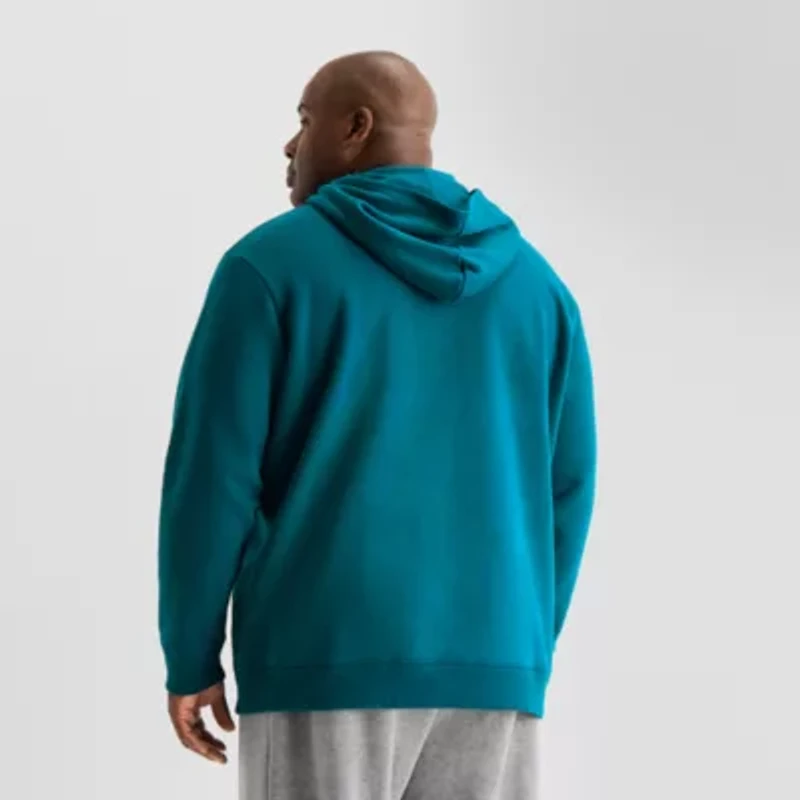 Xersion Quick Dry Cotton Blend Fleece Mens Long Sleeve Active Big and Tall Hoodie