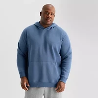 Xersion Quick Dry Cotton Blend Fleece Mens Long Sleeve Active Big and Tall Hoodie