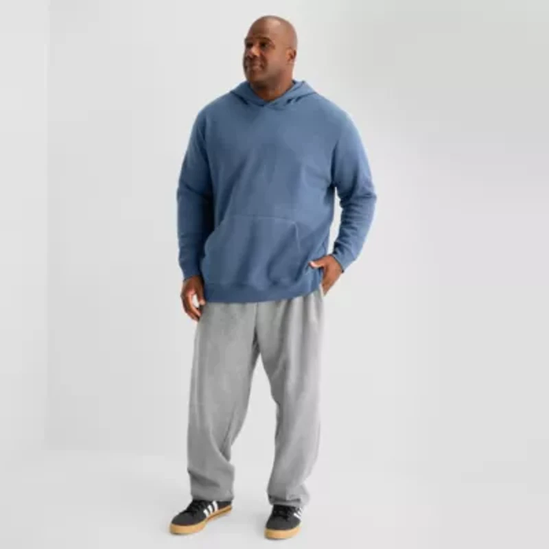 Xersion Quick Dry Cotton Blend Fleece Mens Long Sleeve Active Big and Tall Hoodie