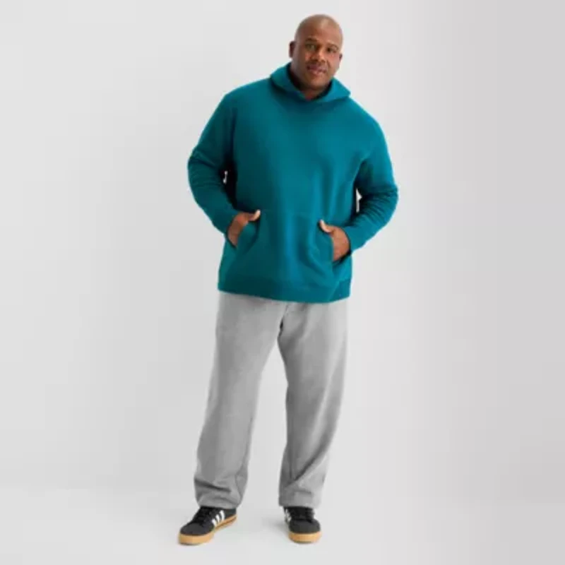 Xersion Quick Dry Cotton Blend Fleece Mens Long Sleeve Active Big and Tall Hoodie