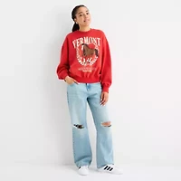 Arizona Womens Juniors Crew Neck Long Sleeve Sweatshirt