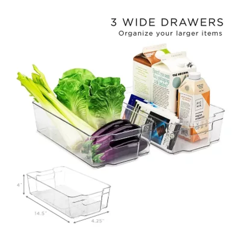 Sorbus Clear Plastic 8-pc. Storage Bin