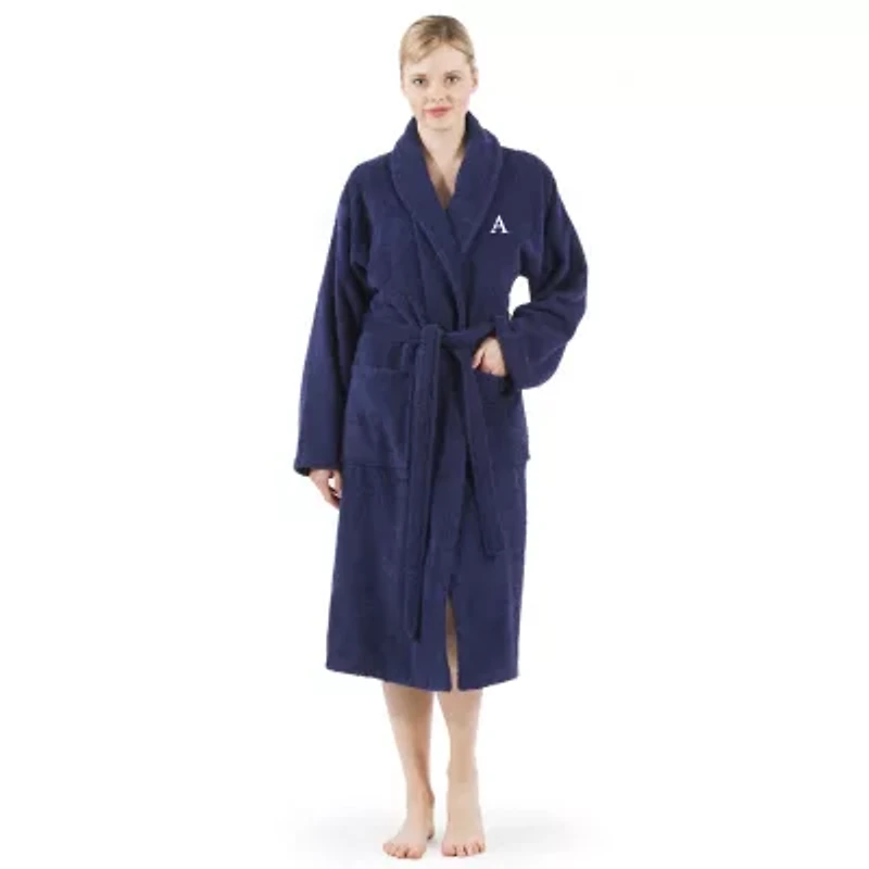 Linum Home Textiles Personalized Terry Bathrobe Unisex Adult Cloth Long Sleeve Length Robe