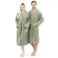 Linum Home Textiles Personalized Terry Bathrobe Unisex Adult Cloth Long Sleeve Length Robe