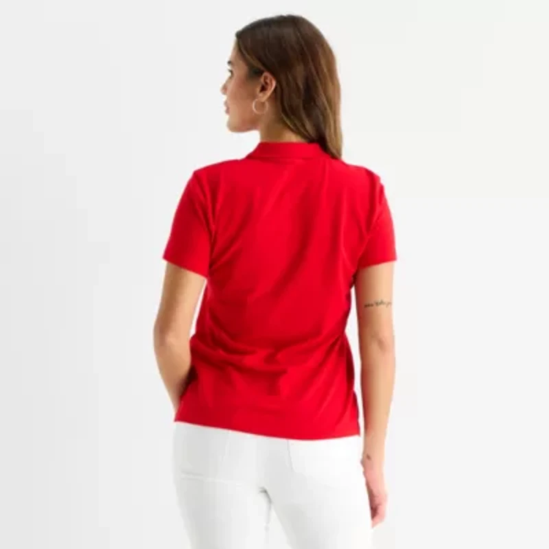 St. John's Bay Womens Tall Short Sleeve Polo Shirt