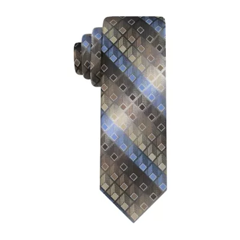 Van Heusen Taupe Shaded Geometric Tie