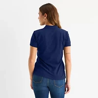 St. John's Bay Womens Short Sleeve Polo Shirt