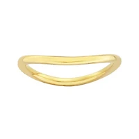Personally Stackable 18K Yellow Gold Over Sterling Silver Wave Ring