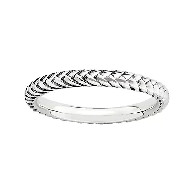 Personally Stackable Sterling Silver Oxidized Stackable Ring