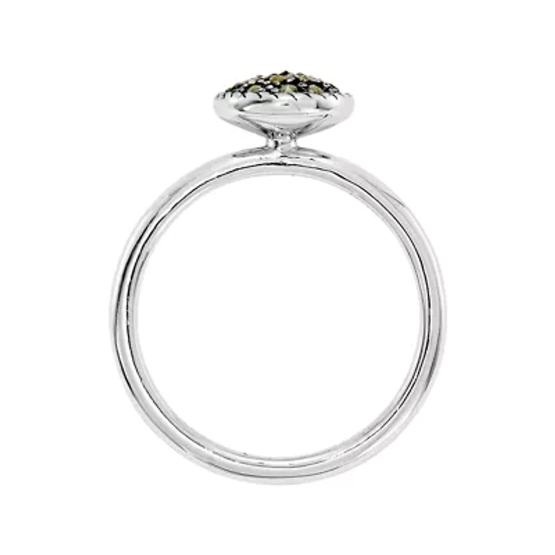 Personally Stackable Marcasite Sterling Silver Stackable Ring