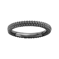 Personally Stackable Sterling Silver Beaded Dome Ring