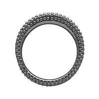 Personally Stackable Sterling Silver Beaded Dome Ring