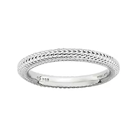 Personally Stackable Sterling Silver Beaded Dome Ring