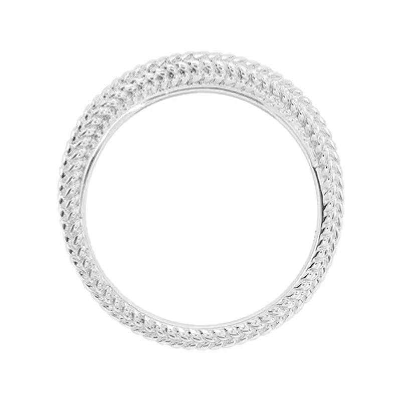 Personally Stackable Sterling Silver Beaded Dome Ring