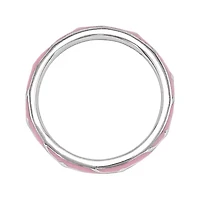 Personally Stackable Pink Enamel Stackable Swirl Ring