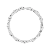 Personally Stackable Sterling Silver Carved Ring