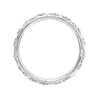 Personally Stackable Sterling Silver Flower Stackable Ring
