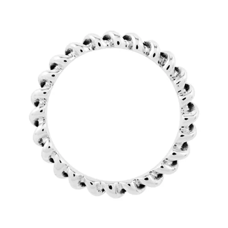 Personally Stackable Antiqued Sterling Silver Twirl Stackable Ring