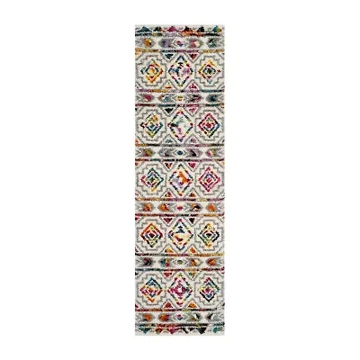 Safavieh Colleen Geometric Shag Rectangular Runner