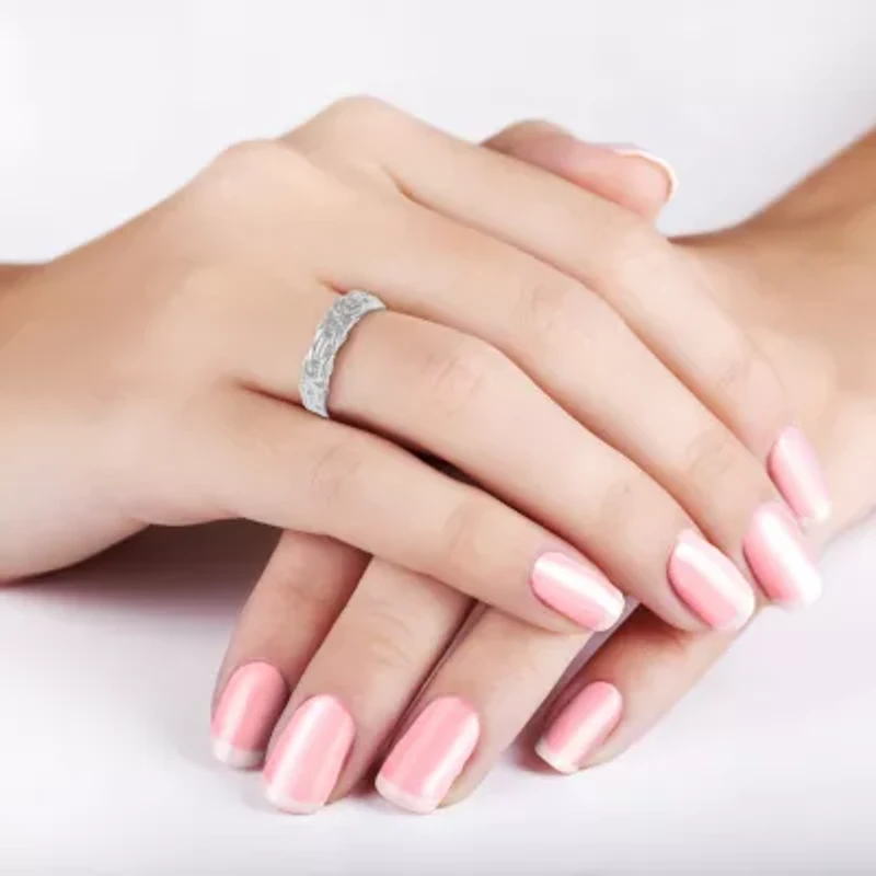 Womens 5MM Sterling Silver Band