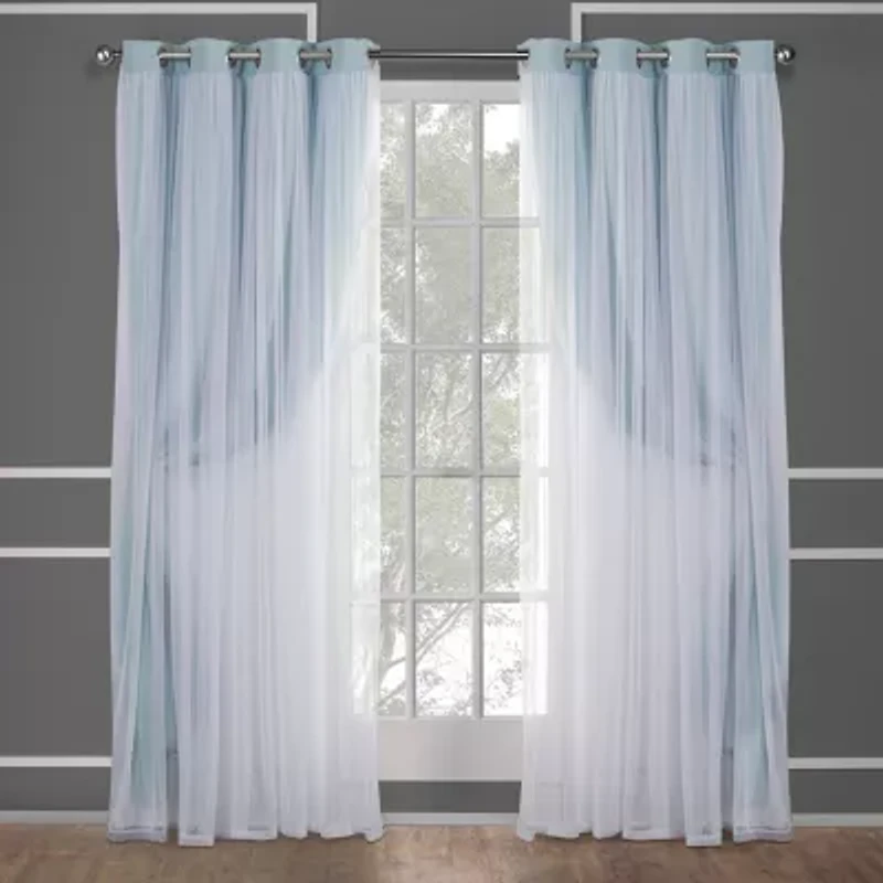 Exclusive Home Curtains Catarina Grommet Top Energy Saving Blackout Set of 2 Curtain Panel