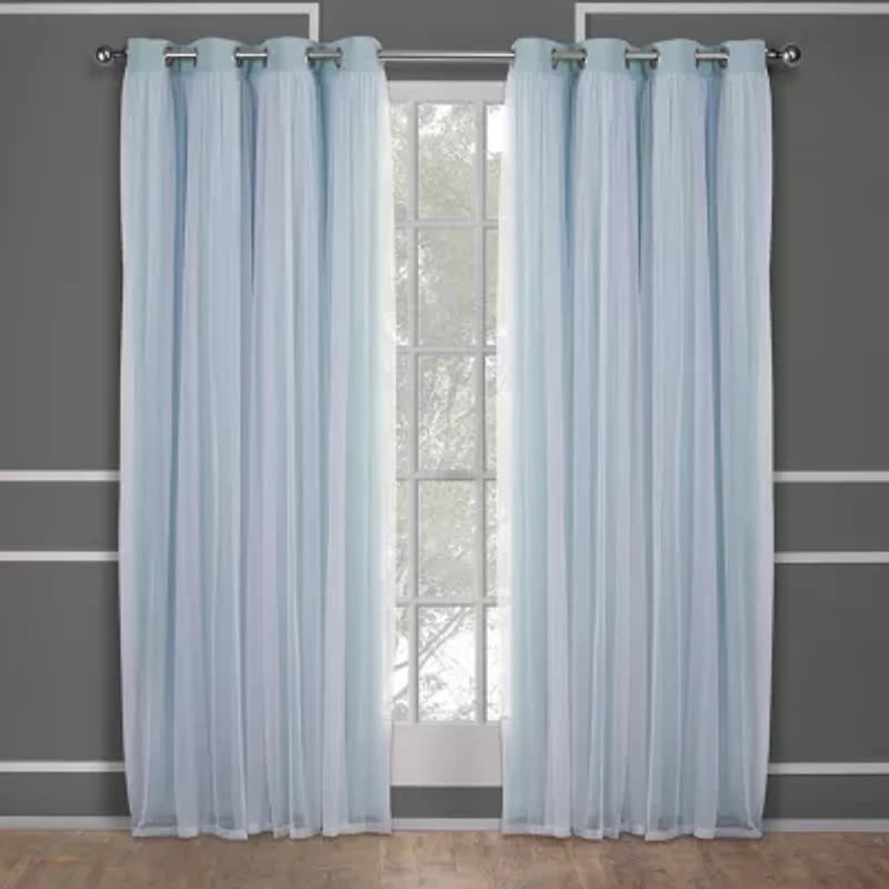 Exclusive Home Curtains Catarina Grommet Top Energy Saving Blackout Set of 2 Curtain Panel
