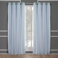 Exclusive Home Curtains Catarina Grommet Top Energy Saving Blackout Set of 2 Curtain Panel