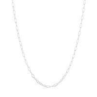 Silver Treasures Womens Sterling Silver 18 Inch Paperclip Chain Necklace