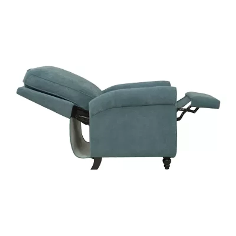 ProLounger Jennie Transitional Roll-Arm Push Back Recliner Chenille