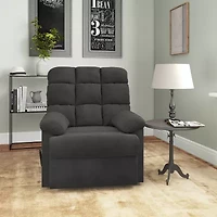ProLounger Barbera Wall Hugger Biscuit Tufted Recliner Stain-Resistant Microfiber