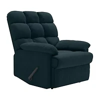 ProLounger Barbera Wall Hugger Biscuit Tufted Recliner Stain-Resistant Microfiber
